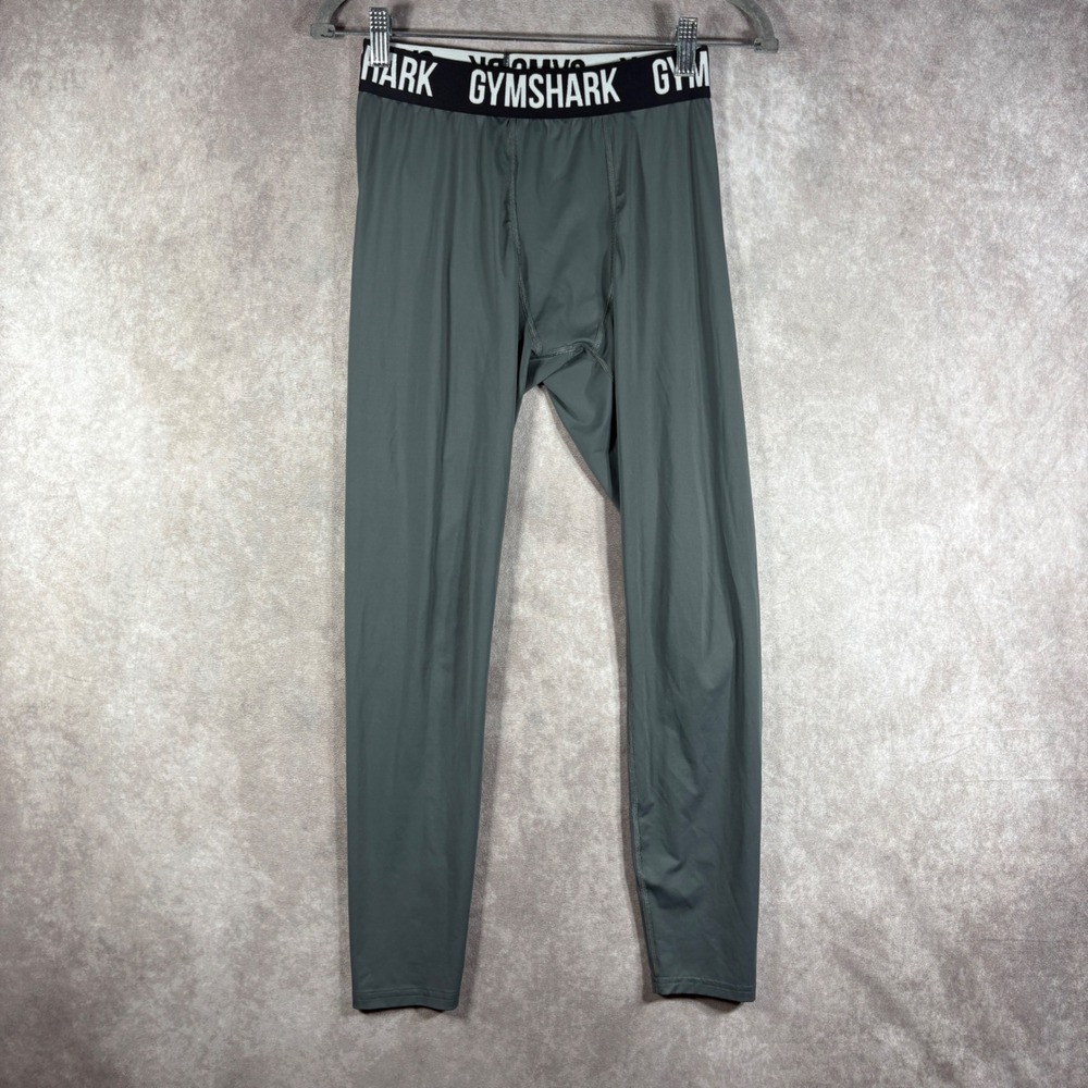 Gymshark Leggings Mens‎ M Gray Compression Base Layer Athletic Performance A1A3K